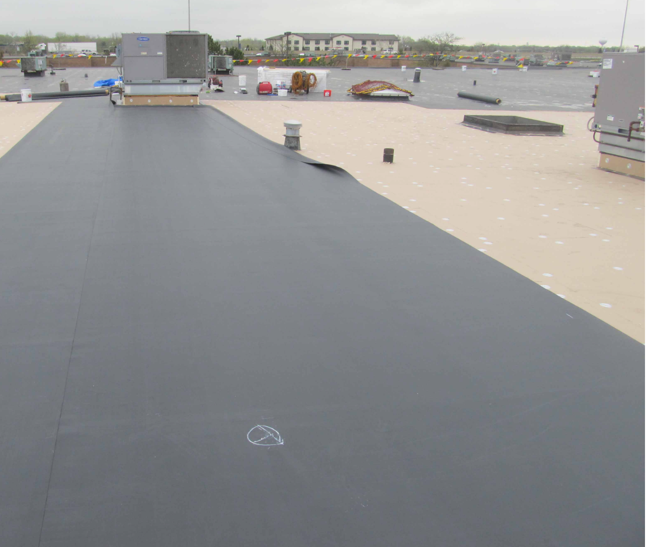 Commercial roof inspection and installation detail by Ameristar Roofing in Atlanta, Georgia