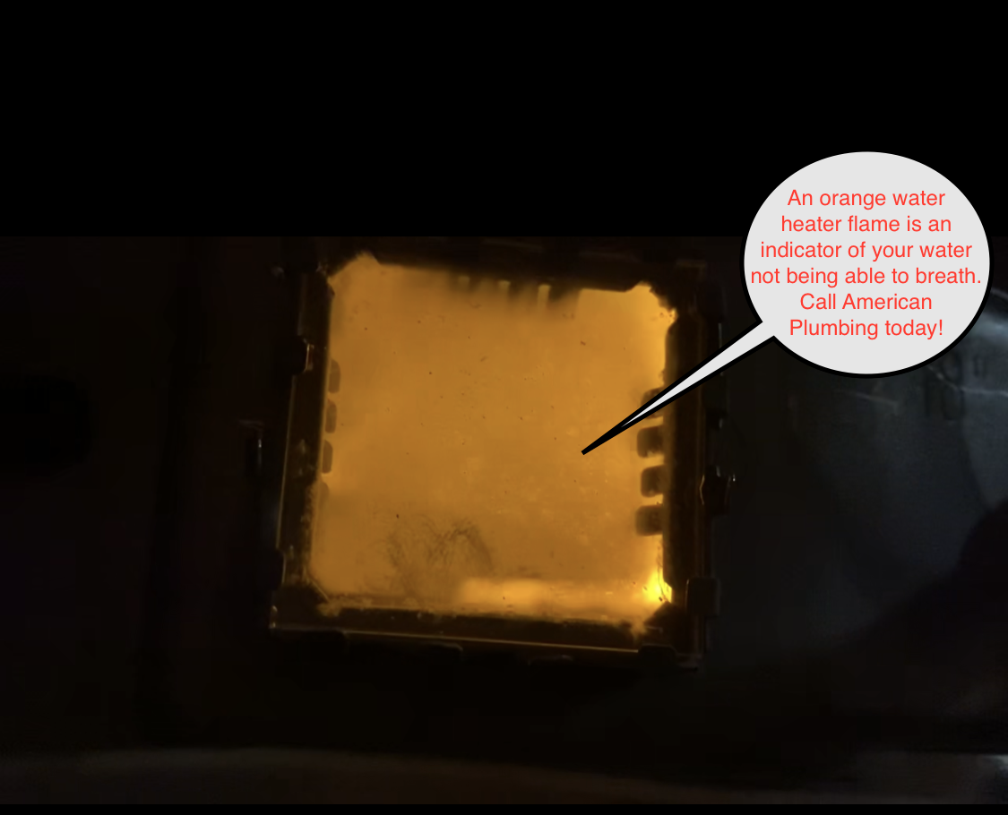 What color is your water heater flame? American Plumbing, LMP 556