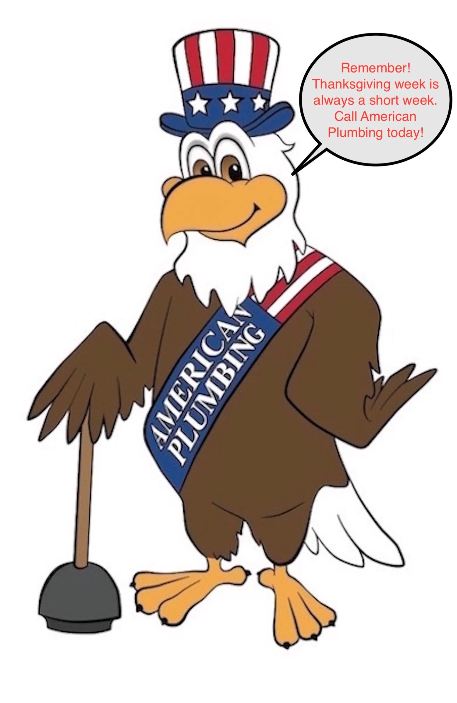 Bald eagle in Uncle Sam hat and sash that says 