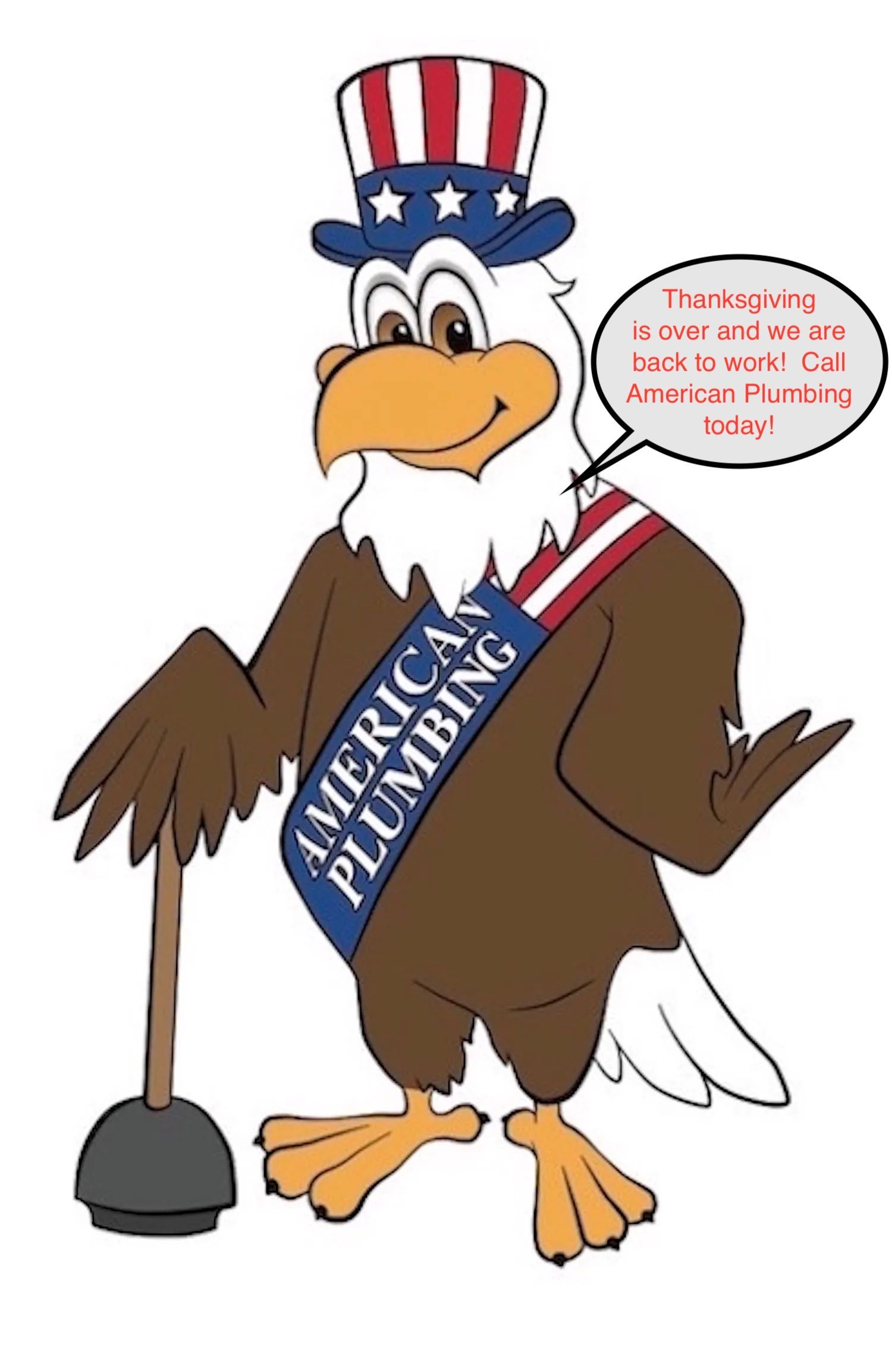 Bald eagle in Uncle Sam hat and sash that reads