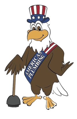 A bald eagle is wearing an american plumbing sash and holding a plunger. A bald eagle is wearing an american plumbing sash and holding a plunger.