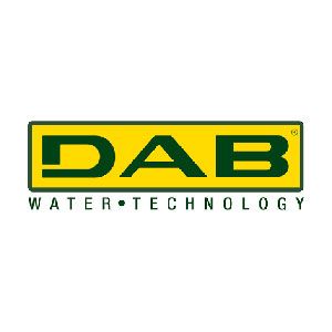 DAB Water Technology logo in yellow and green on a white background