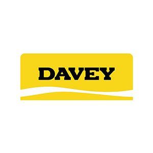 Davey logo in black on a yellow background with a wavy yellow underline