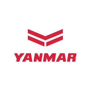 Red Yanmar logo with stylized chevrons above the company name on a white background