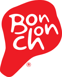 A red speech bubble that says bonchon on it