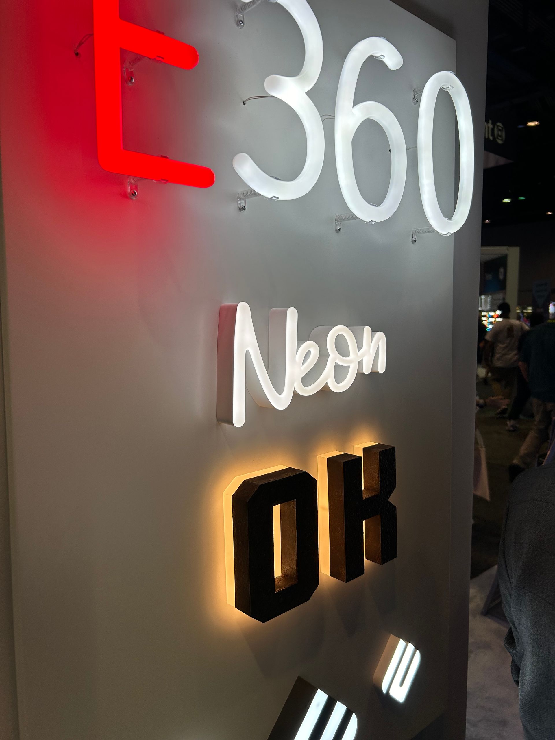 A neon sign that says neon ok on it