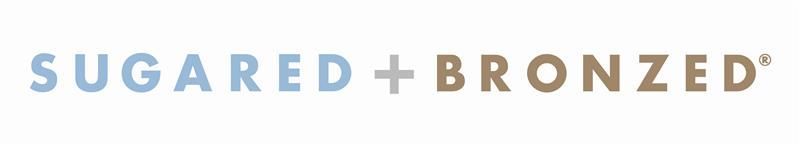 A logo for sugared + bronzed is shown on a white background.