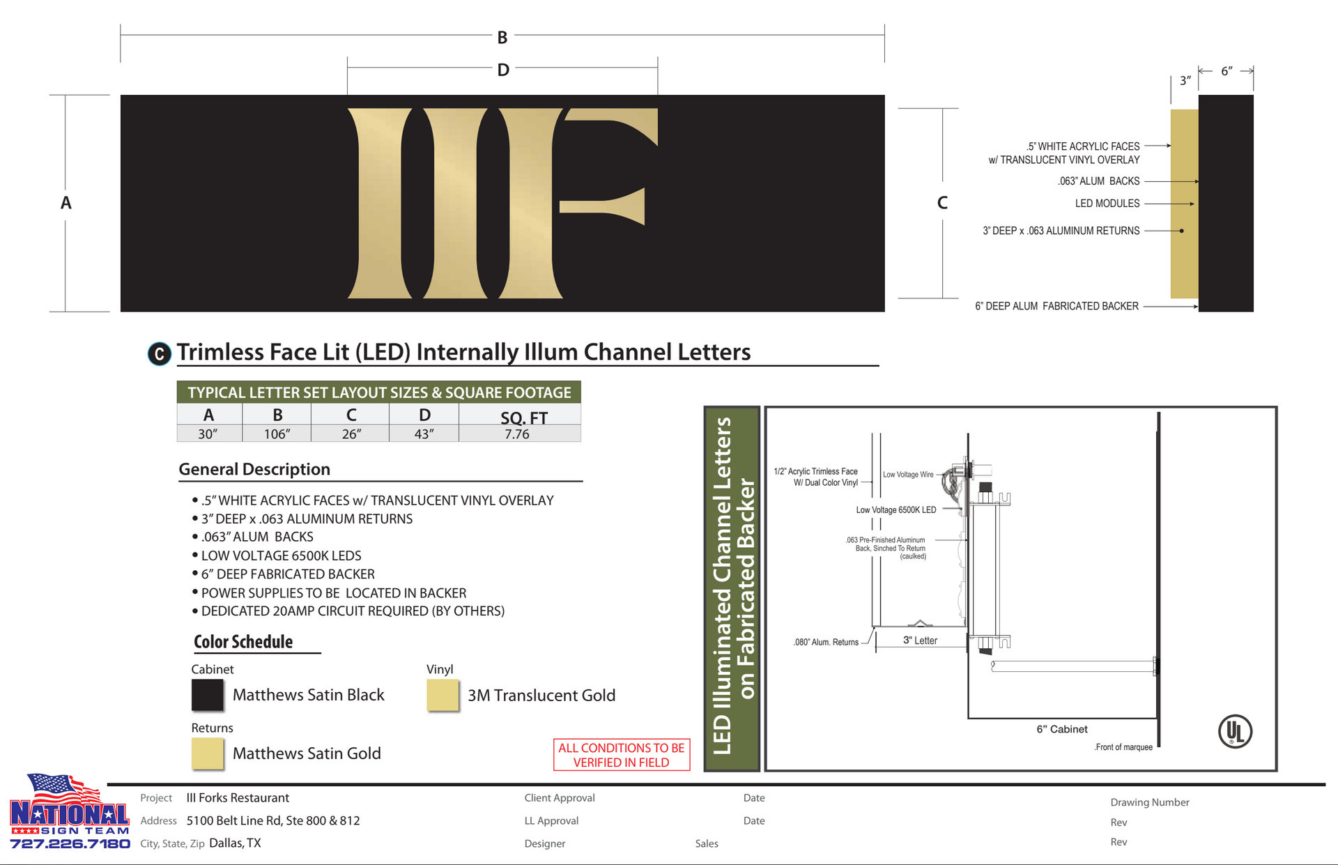 A black and gold sign that says ii f on it