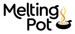 The melting pot logo has a pot with a flame on it.