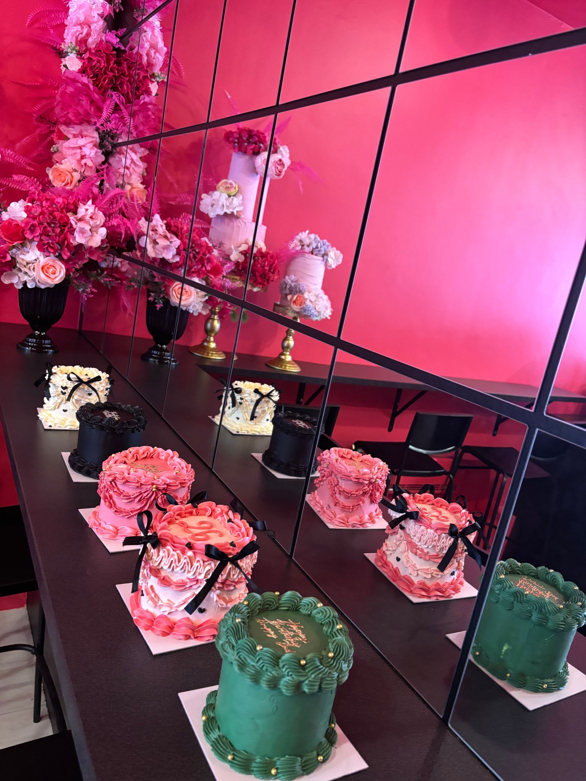 A row of Baby Cakes in different styles