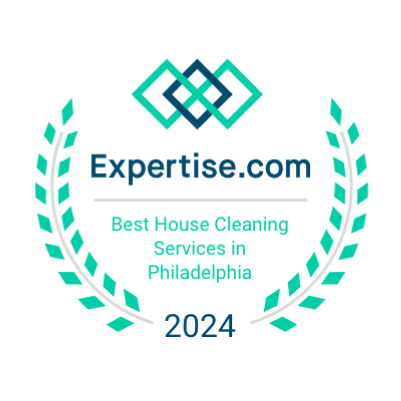 Expertise.com award badge recognizing Life Maid Easy as one of the best house cleaning services in Philadelphia for 2024.