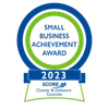 Small Business Achievement Award Winners 2023 badge from SCORE, recognizing Life Maid Easy for excellence in the cleaning service industry.