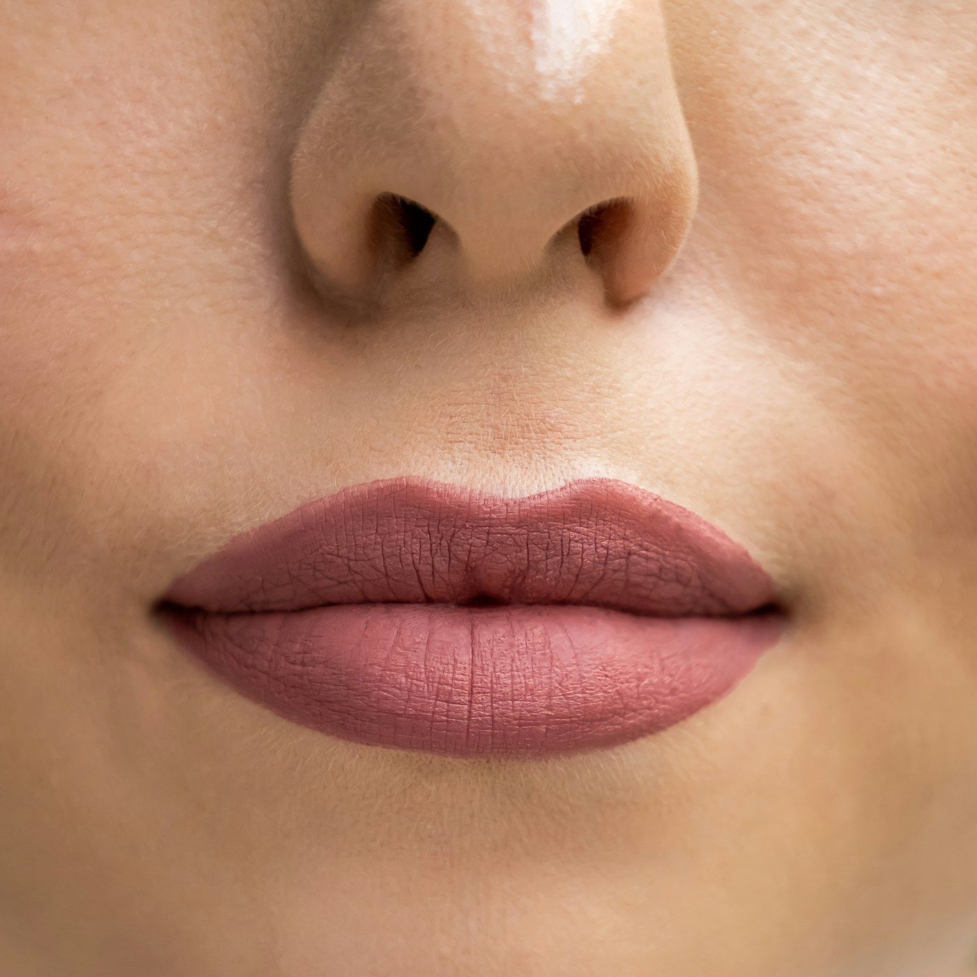 A balanced lower face with a soft, even lip border