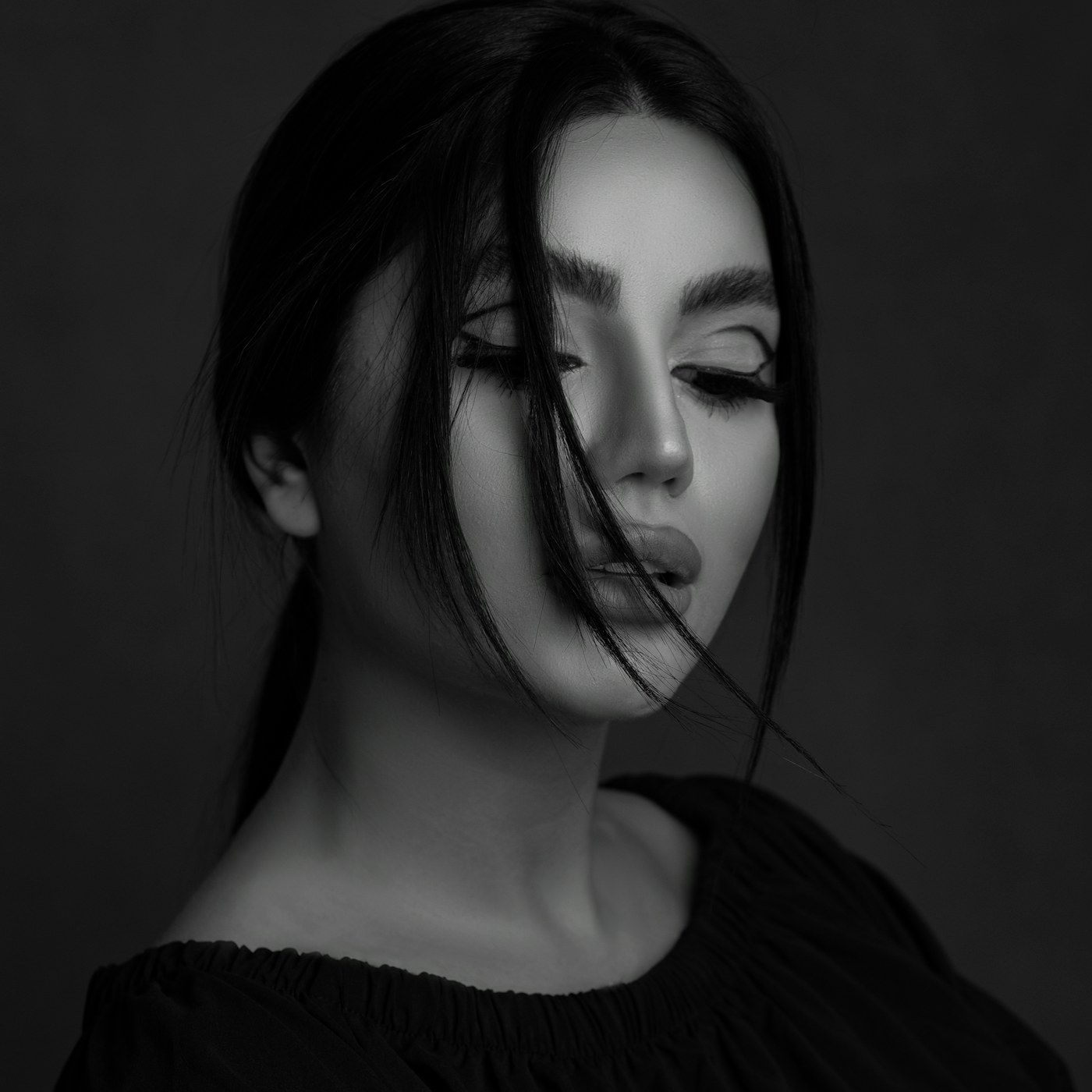 Fresh, luminous skin on a beauty model in soft light