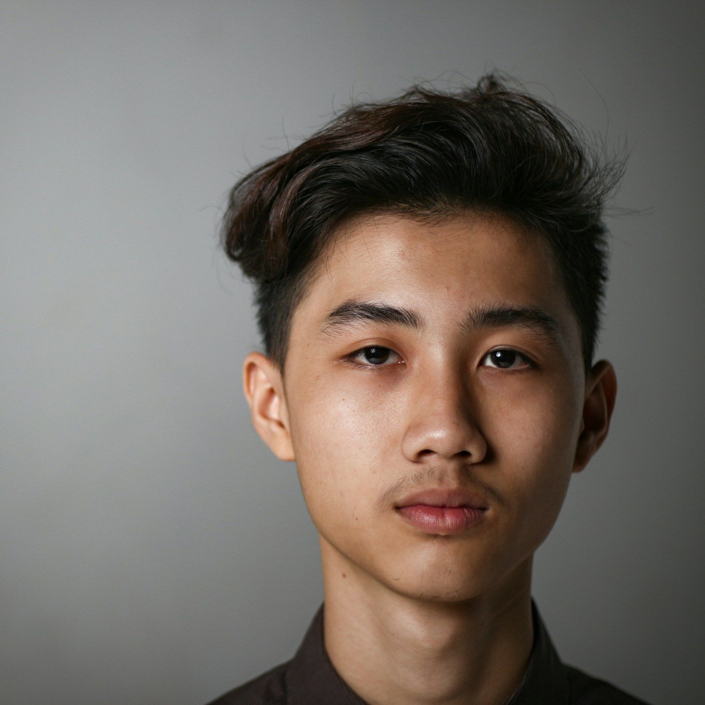 A beauty model with firm, well defined facial contours