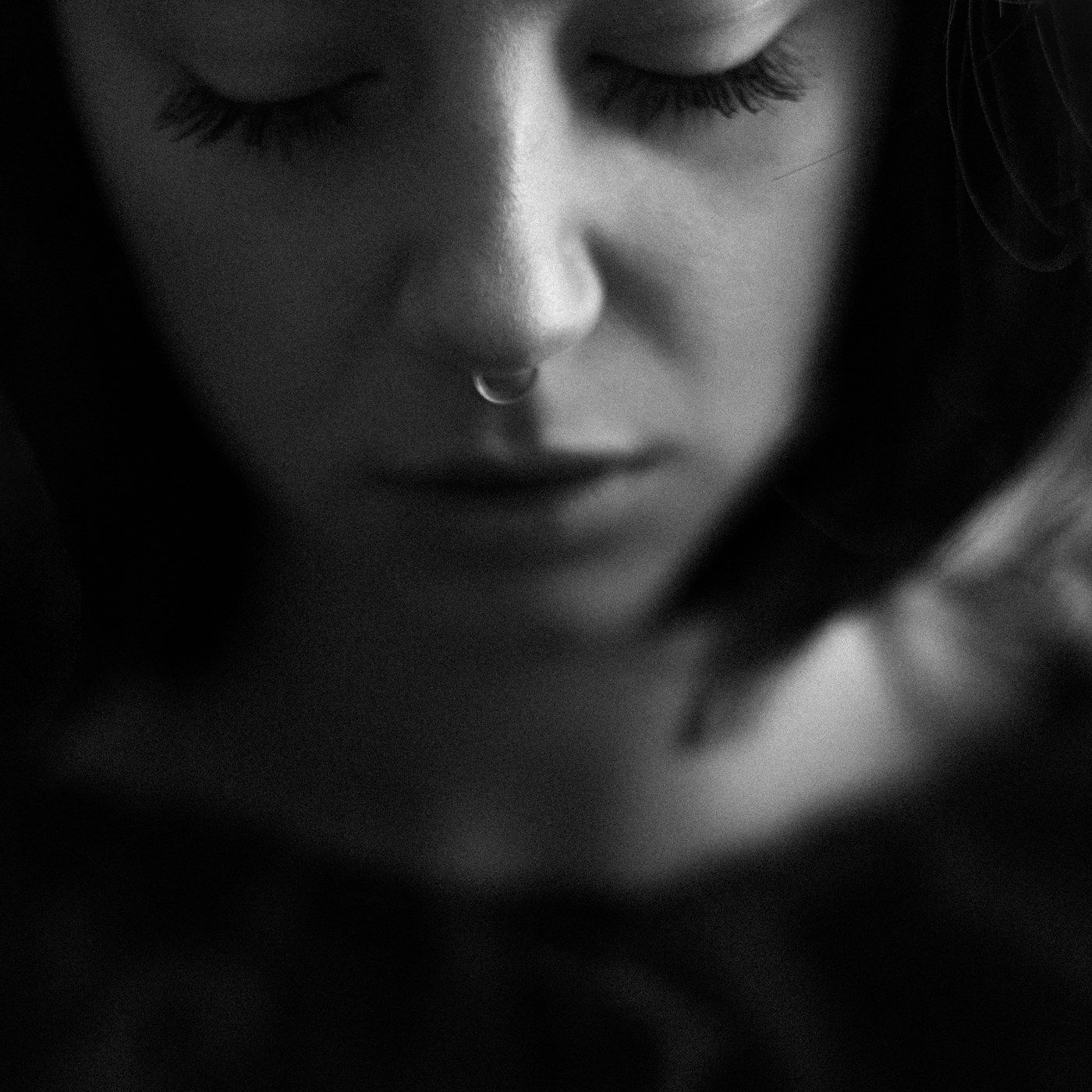 Open, well defined eyes in clean studio light