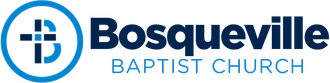 Logo: Bosqueville Baptist Church with a cross in a circle.