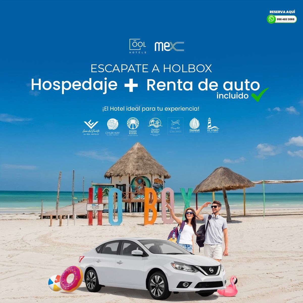 Hospedaje + Renta de Auto con MX Rent a Car