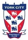 York City Football Club crest with red, white and blue shield and York Minster silhouette