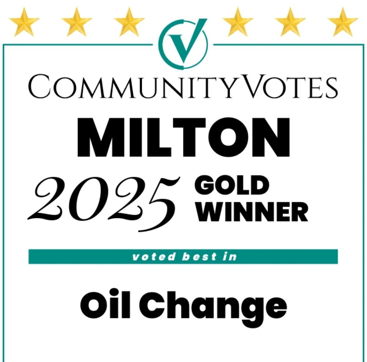 2025 Gold Winner Oil Change | SAI Automotive Inc.