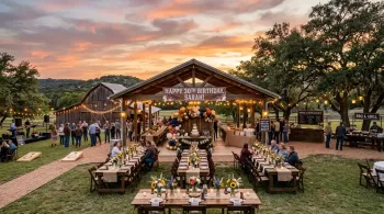 Birthday party décor rental setup in Central Texas