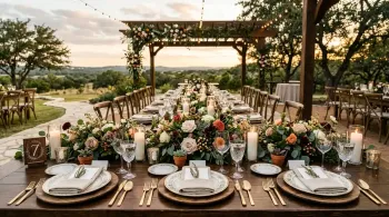 Lantern and candle wedding décor rentals in Texas