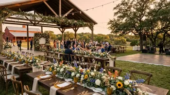 Welcome sign and entrance décor rentals for a Texas wedding
