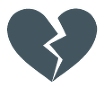 Broken heart icon