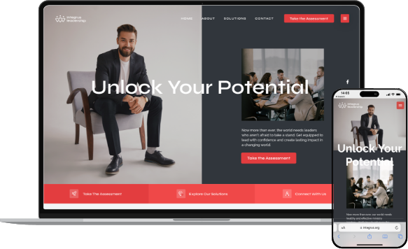 modern website displayed on desktop and mobile