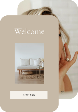 website template card that says welcome