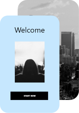 website template card that says welcome