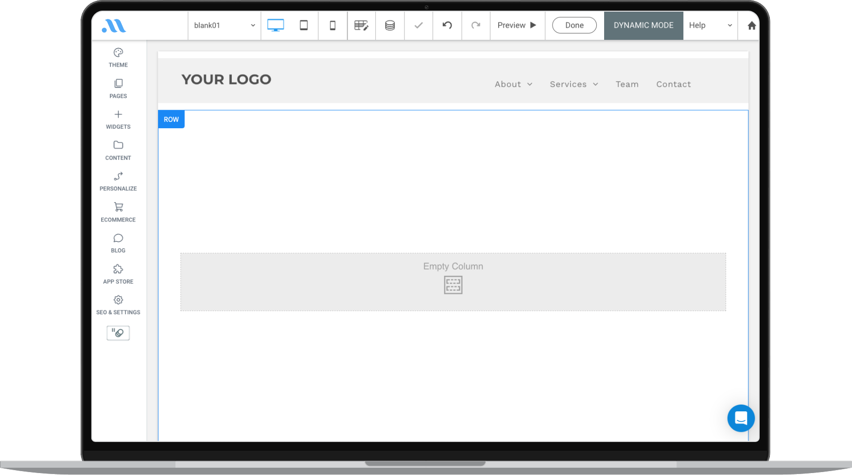 Revive Church website template displayed on desktop