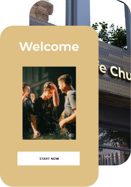 website template card that says welcome