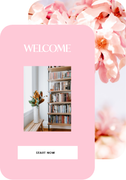 website template card that says welcome