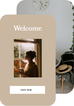website template card that says welcome