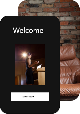 website template card that says welcome