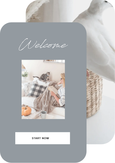 website template card that says welcome