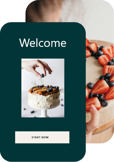website template card that says welcome
