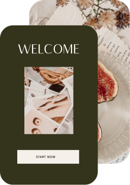 website template card that says welcome