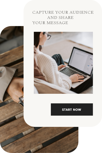 website template card that says create a welcoming and inviting online presence