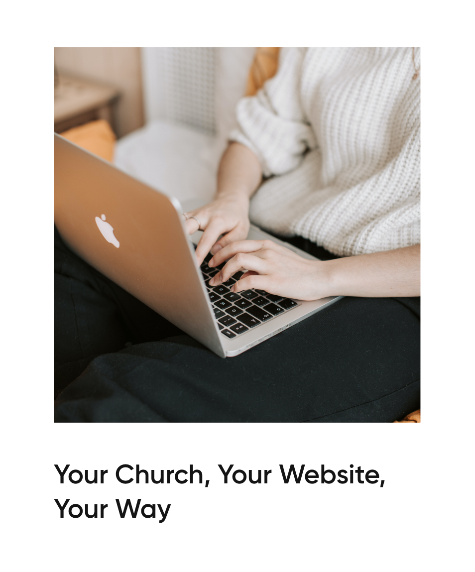 a woman's hands hovering over the keyboard of a MacBook
