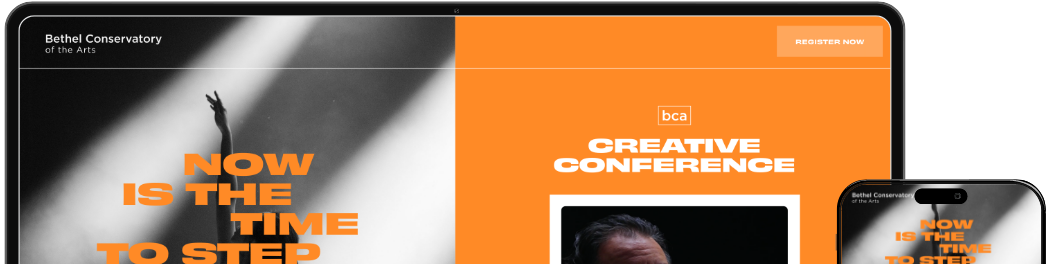 website displayed on desktop and mobile
