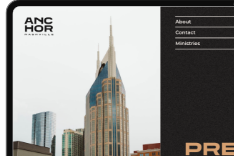 custom website displayed on desktop