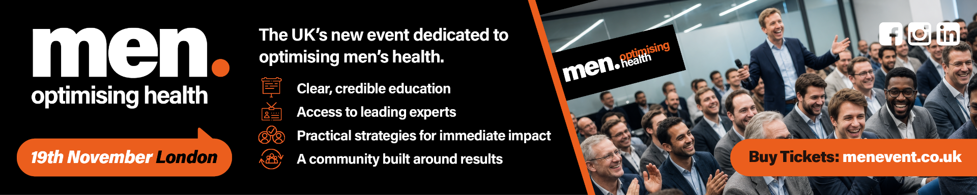 Men Optimising Health, 19th November, London