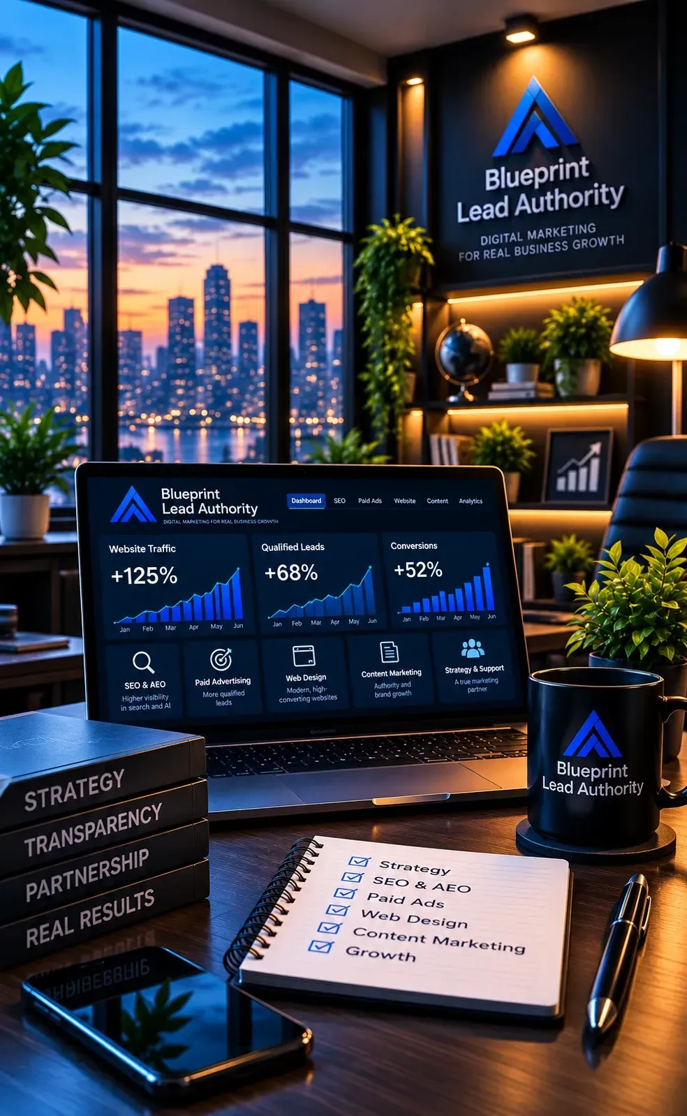 Blueprint Lead Authority digital marketing workspace.