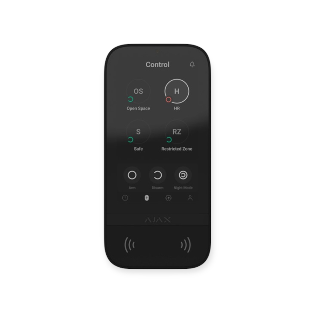 AJAX KeyPad draadloos touchscreen zwart nieuw