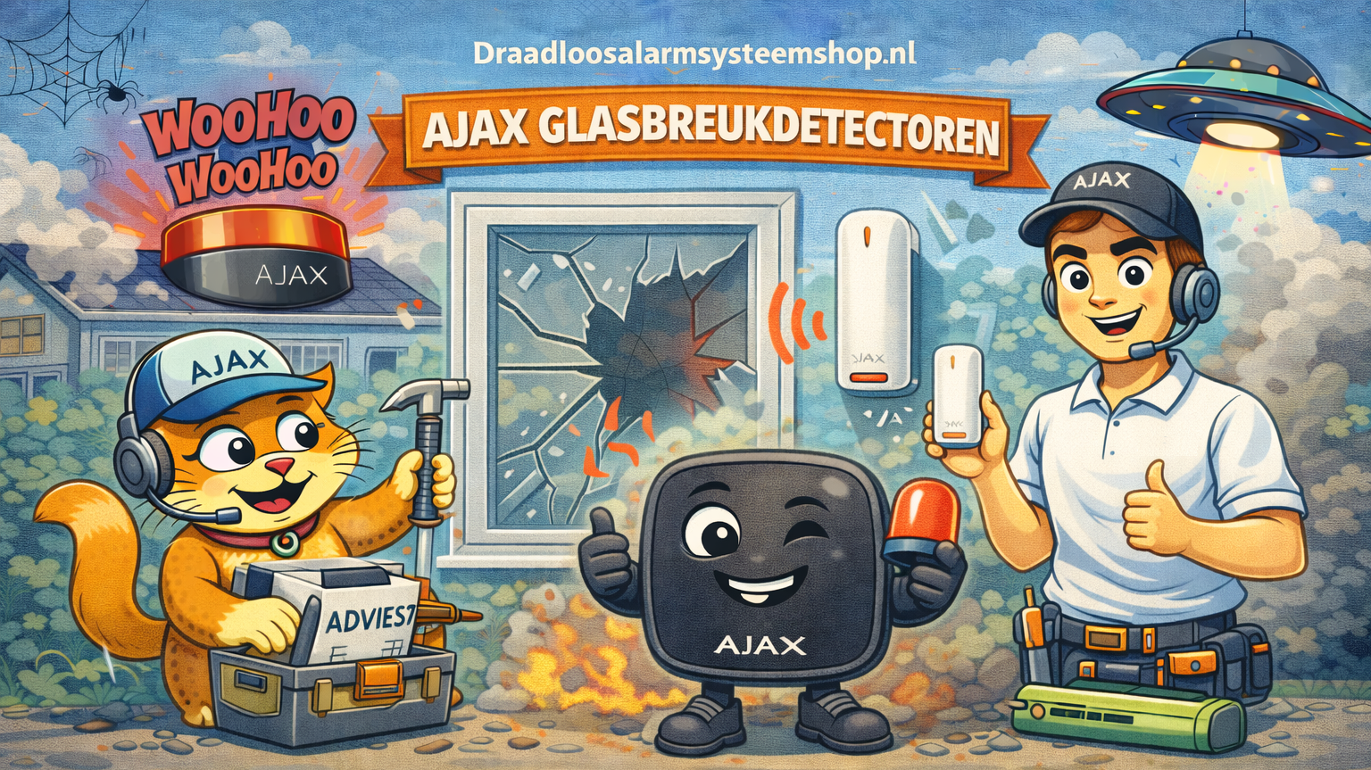 AJAX glasbreukdetectoren - Slimme detectie bij glasbreuk