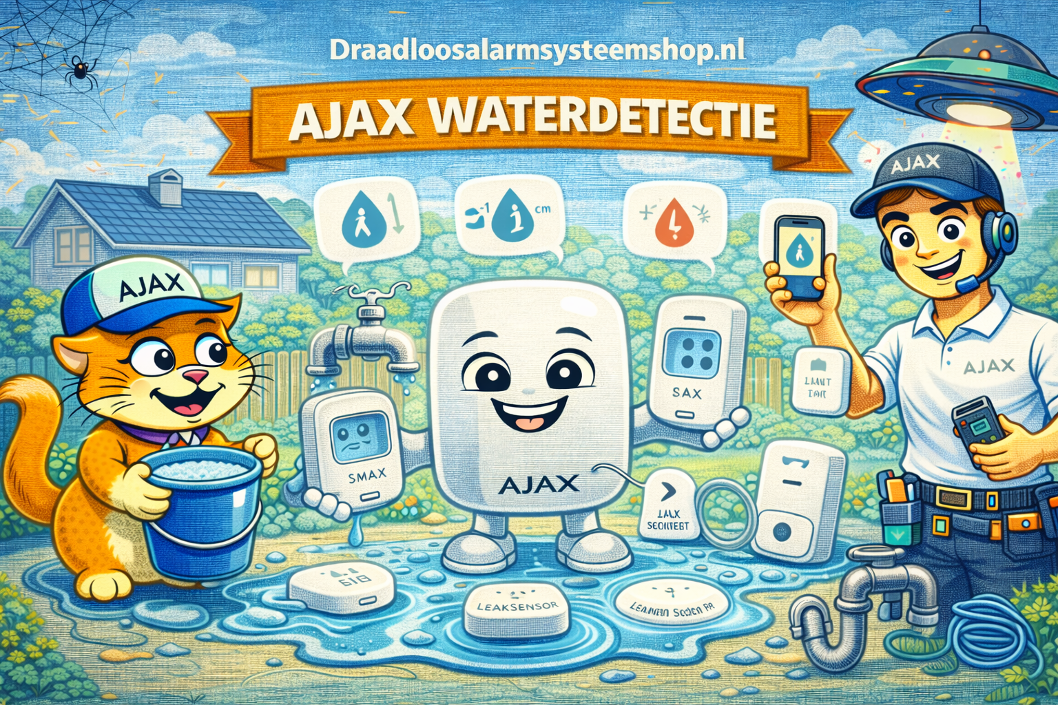 AJAX waterdetectie alarmsysteem