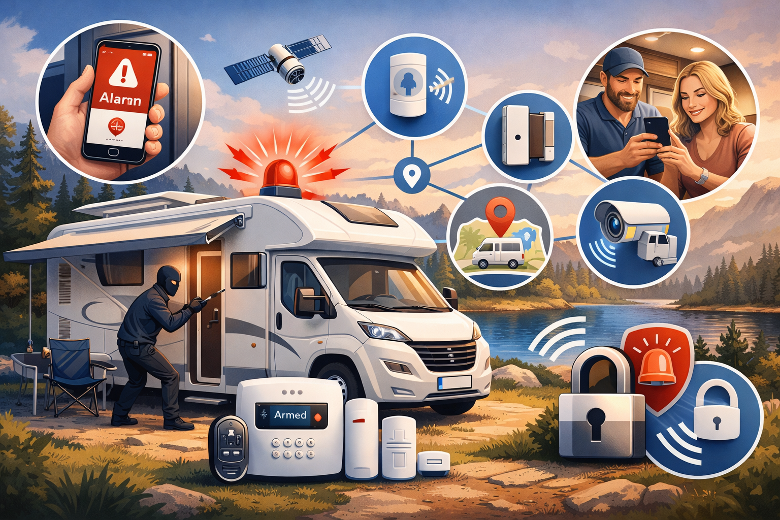 Alarmsysteem voor campers