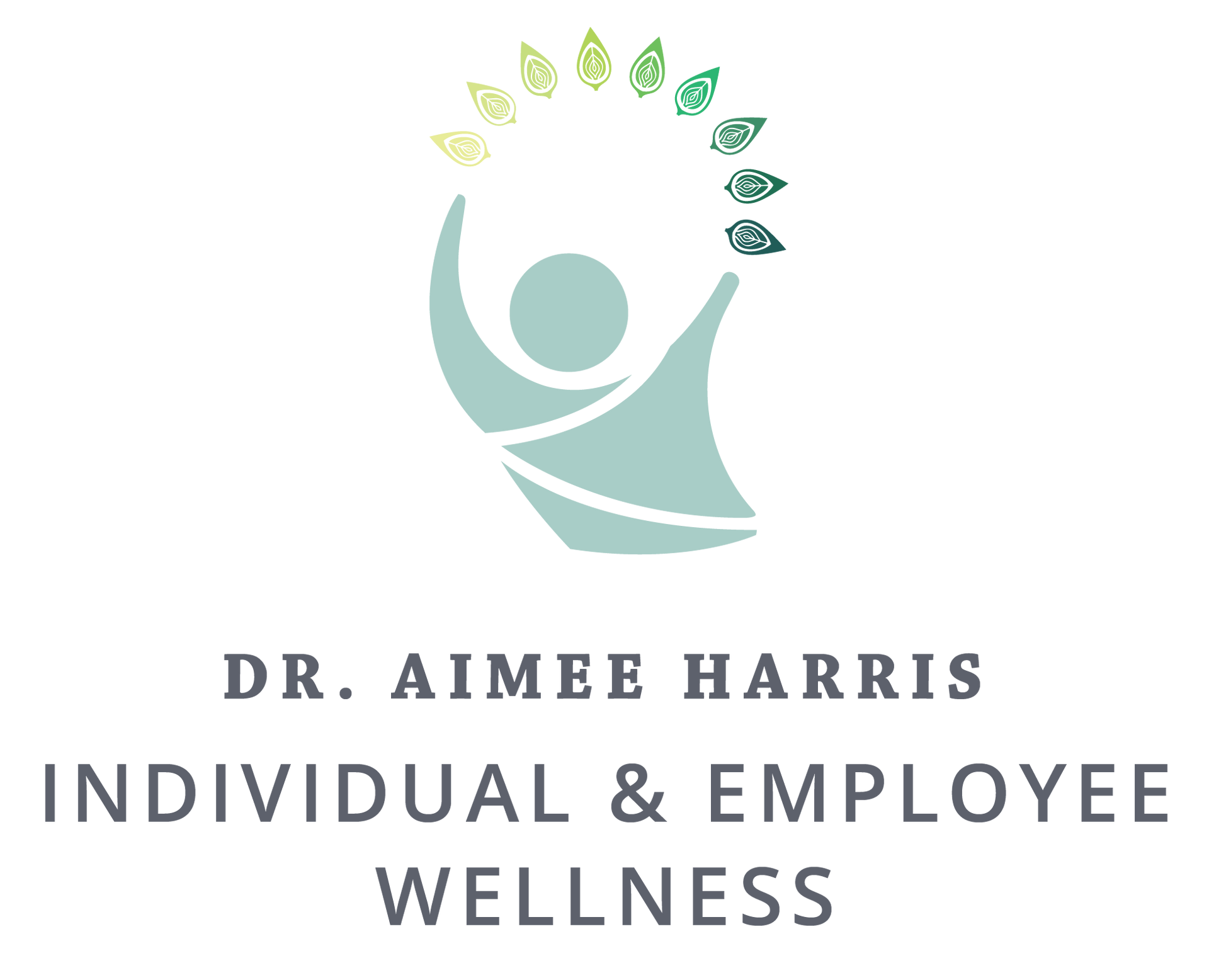 A logo for dr. aimee harris individual & employee wellness.